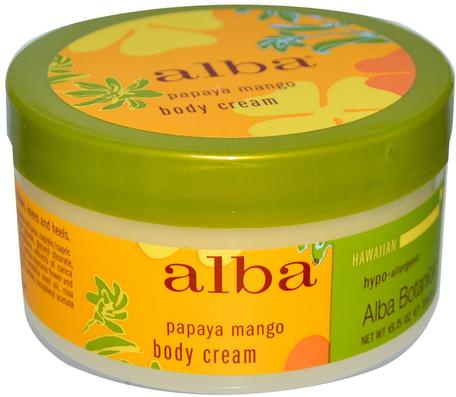 Body Cream, Papaya Mango, 6.5 oz (180 g) by Alba Botanica-Bad, Skönhet, Body Lotion, Alba Botanica Hawaiian Linje