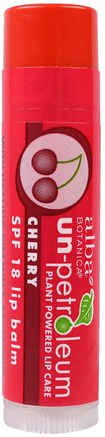 Lip Balm, SPF 18, Cherry, 0.15 oz (4.2 g) by Alba Un-Petroleum-Bad, Skönhet, Läppvård, Läppbalsam