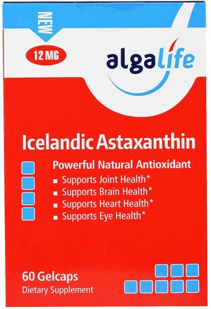 Icelandic Astaxanthin, 12 mg, 60 Gelcaps by Algalife-Kosttillskott, Antioxidanter, Astaxanthin