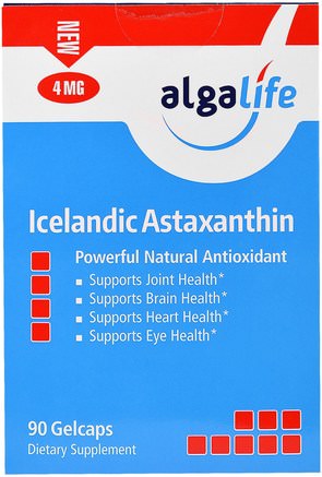 Icelandic Astaxanthin, 4 mg, 90 Gelcaps by Algalife-Kosttillskott, Antioxidanter, Astaxanthin