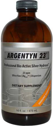 Argentyn 23, 16 fl oz (473 ml) by Allergy Research Group-Kosttillskott, Mineraler, Flytande Mineraler, Silverhydrosol
