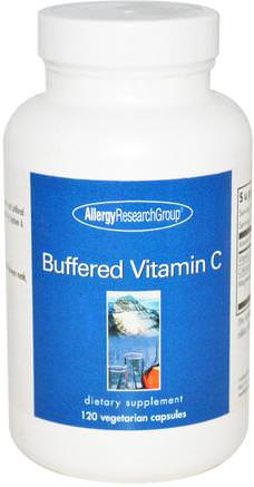 Buffered Vitamin C, 120 Veggie Caps by Allergy Research Group-Vitaminer, Vitamin C, Vitamin C Buffrad
