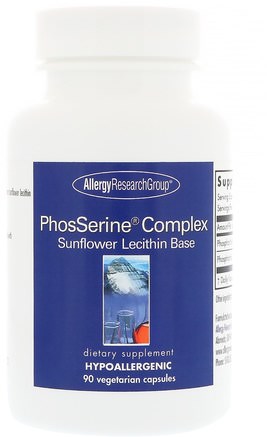 PhosSerine Complex, 90 Vegetarian Capsules by Allergy Research Group-Kosttillskott, Anti-Åldrande