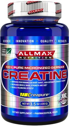 100% Pure Micronized German Creatine, 3.5 oz (100 g) by ALLMAX Nutrition-Sport, Kreatinpulver