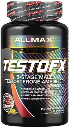 TestoFX, 5-Stage Male Testosterone Amplifier, 90 Capsules by ALLMAX Nutrition-Hälsa, Män, Sport, Testosteron