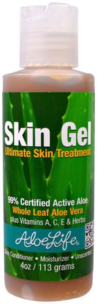 Inc, Skin Gel, Ultimate Skin Treatment, Unscented, 4 oz (113 g) by Aloe Life International-Bad, Skönhet, Aloe Vera Lotion Kräm Gel