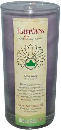 Chakra Energy Candle, Happiness, 11 oz by Aloha Bay-Bad, Skönhet, Ljus
