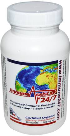 960 mg Each, 90 Caplets by Aloha Medicinals Immune Assist 24/7-Kosttillskott, Svampkapslar, Medicinska Svampar