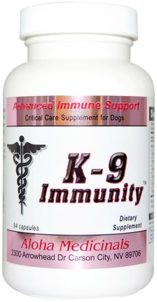 84 Capsules by Aloha Medicinals K-9 Immunity for Dogs-Husdjursvård, Tillägg För Husdjurshundar