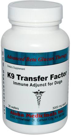 Immune Adjunct for Dogs, 3000 mg, 30 Wafers by Aloha Medicinals K-9 Transfer Factor-Husdjursvård, Tillägg För Husdjurshundar