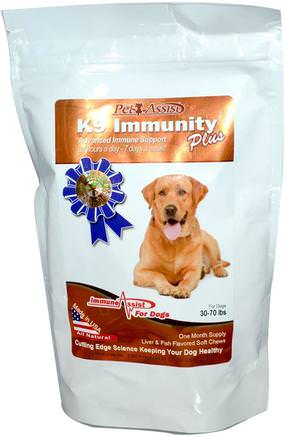 For Medium Dogs, Liver & Fish Flavored, 60 Soft Chews by Aloha Medicinals K9 Immunity Plus-Husdjursvård, Tillägg För Husdjurshundar