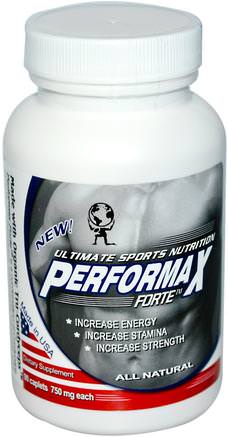 Ultimate Sports Nutrition, 750 mg, 90 Caplets by Aloha Medicinals Performax Forte-Kosttillskott, Svampkapslar, Energi