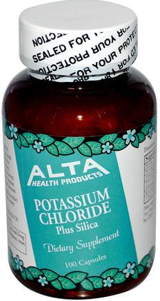 Potassium Chloride, Plus Silica, 100 Capsules by Alta Health-Kosttillskott, Mineraler, Kaliumklorid