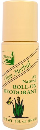 Roll-On Deodorant, Aloe Herbal, 3 fl oz (89 ml) by Alvera-Bad, Skönhet, Deodorant, Roll-On Deodorant