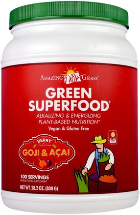 Green Superfood, Berry Infusion Drink Powder, 28.2 oz (800 g) by Amazing Grass-Sverige
