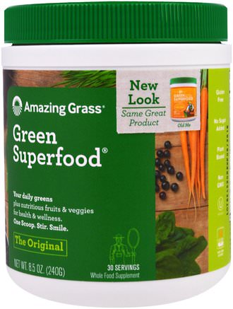 Green Superfood Original, 8.5 oz (240 g) by Amazing Grass-Kosttillskott, Superfoods