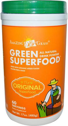 Green Superfood The Original, 17 oz (480 g) by Amazing Grass-Kosttillskott, Superfoods, Greener