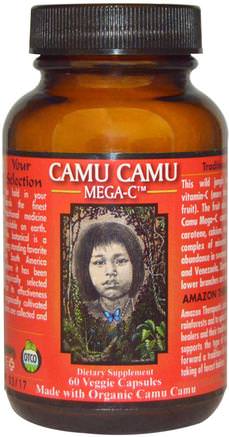 Camu Camu, Mega-C, 60 Veggie Caps by Amazon Therapeutics-Kosttillskott, Antioxidanter, Camu Camu - Naturligt Vitamin C