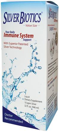 Silver Biotics, 10 ppm Silver, 32 fl oz (946 ml) by American Biotech Labs-Kosttillskott, Kolloidal Silverbiotik