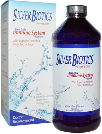 Silver Biotics, Ultimate Immune System Support, 16 fl oz (472 ml) by American Biotech Labs-Kosttillskott, Kolloidal Silverbiotik