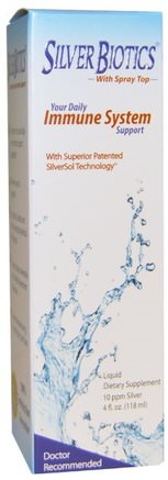 Silver Biotics, with Spray Top, 10 PPM Silver, 4 fl oz (118 ml) by American Biotech Labs-Kosttillskott, Mineraler, Kolloidalt Silver