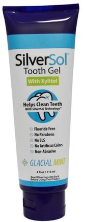 SilverSol Tooth Gel, With Xylitol, Glacial Mint, 4 fl oz (118 ml) by American Biotech Labs-Bad, Skönhet, Oral Tandvård, Xylitol Oral Vård, Tandkräm