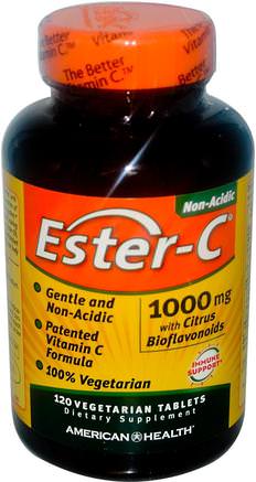 Ester-C, 1000 mg, 120 Veggie Tabs by American Health-Vitaminer, Vitamin C, Ester C Bioflavonoider