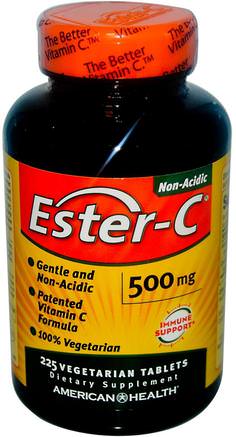 Ester-C, 500 mg, 225 Veggie Tabs by American Health-Vitaminer, Vitamin C, Ester C Plain