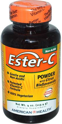 Ester-C, Powder with Citrus Bioflavonoids, 4 oz (113.4 g) by American Health-Vitaminer, Vitamin C, Ester C-Pulver