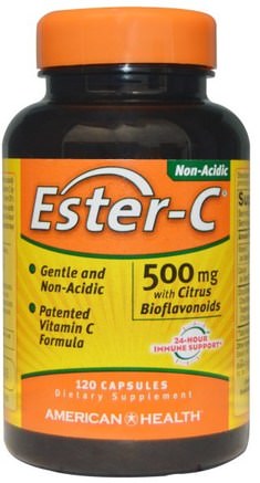 Ester-C with Citrus Bioflavonoids, 500 mg, 120 Capsules by American Health-Vitaminer, Vitamin C, Ester C Bioflavonoider