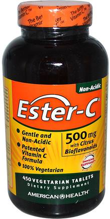 Ester-C, with Citrus Bioflavonoids, 500 mg, 450 Veggie Tabs by American Health-Vitaminer, Vitamin C, Ester C Bioflavonoider