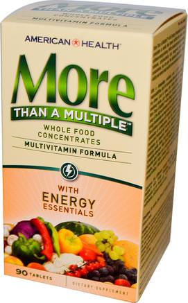 More Than A Multiple with Energy Essentials, 90 Tablets by American Health-Vitaminer, Multivitaminer