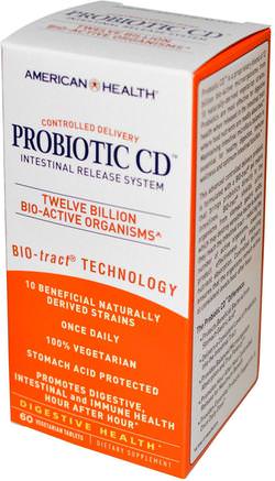 Probiotic CD, Intestinal Release System, 60 Veggie Tabs by American Health-Kosttillskott, Probiotika