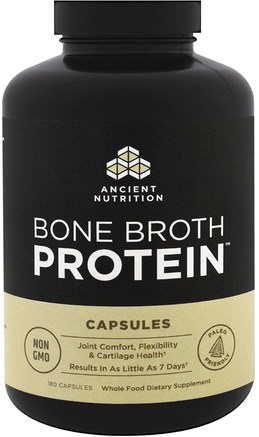 Bone Broth Protein, 180 Capsules by Ancient Nutrition-Hälsa, Ben, Osteoporos, Gemensam Hälsa, Benbuljong, Kosttillskott, Protein