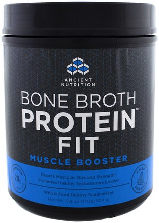 Bone Broth Protein Fit, Muscle Booster, 17.8 oz (504 g) by Ancient Nutrition-Hälsa, Män