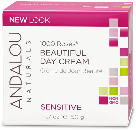 1000 Roses Beautiful Day Cream, Sensitive, 1.7 oz (50 ml) by Andalou Naturals-Hälsa, Hud, Krämer Dag, Skönhet, Hyaluronsyra Hud