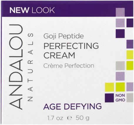 Perfecting Cream, Goji Peptide, Age Defying, 1.7 fl oz (50 ml) by Andalou Naturals-C-Vitamin