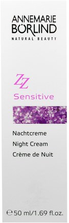 ZZ Sensitive, Night Cream, 1.69 fl oz (50 ml) by AnneMarie Borlind-Hälsa, Hud, Nattkrämer, Zz Känslig Hudvårdsserie