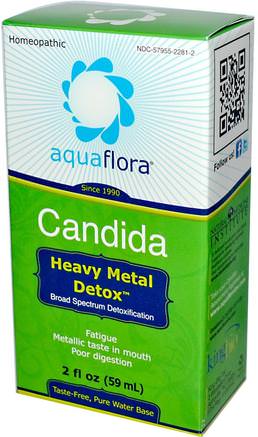 Candida, Heavy Metal Detox, 2 fl oz (59 ml) by Aqua Flora-Hälsa, Detox