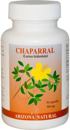 Chaparral, Larrea Tridentata, 500 mg, 90 Capsules by Arizona Natural-Örter, Chaparral