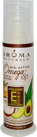 Amazing E, A & C Vitamin Crme, 35.000 IU, 3.3 oz (94 g) by Aroma Naturals-Skönhet, Ansiktsvård, Hudtyp Normal Till Torr Hud Typ Anti Aging Hud