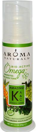Amazing K, A & C Vitamin Crme, 3.3 oz (94 g) by Aroma Naturals-Skönhet, Ansiktsvård, Hudtyp Anti-Åldrande Hud