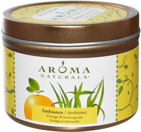 Soy VegePure, Ambiance, Orange & Lemongrass, 2.8 oz (79.38 g) by Aroma Naturals-Bad, Skönhet, Ljus