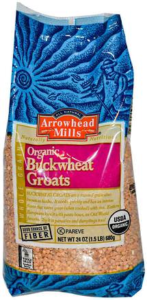 Organic Buckwheat Groats, 24 oz (680 g) by Arrowhead Mills-Mat, Nötter Frön Korn