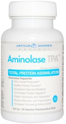 Aminolase TPA, Total Protein Assimilation, 250 mg, 30 Capsules by Arthur Andrew Medical-Sport, Sport