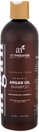 Argan Oil Shampoo, Restorative Formula, 16 fl oz (473 ml) by Artnaturals-Hälsa, Hud, Hår, Hårbotten