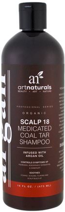 Scalp 18 Medicated Coal Tar Shampoo, 16 fl oz (473 ml) by Artnaturals-Hälsa, Hud, Hår, Hårbotten