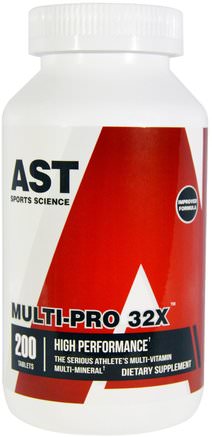 Multi-Pro 32X, 200 Tablets by AST Sports Science-Vitaminer, Multivitaminer