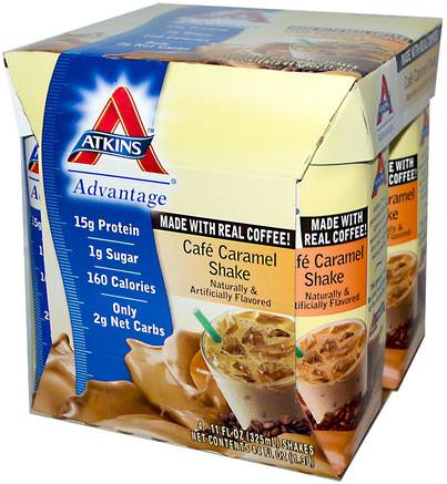Cafe Caramel Shake, 4 Shakes, 11 fl oz (325 ml) Each by Atkins-Dieet