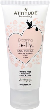 Blooming Belly, Natural Nursing Balm, Argan, 2.5 fl oz. (75 ml) by ATTITUDE-Barns Hälsa, Barnfodring, Amning, Barnmat